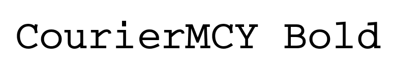 CourierMCY Bold font preview
