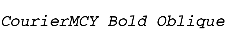 CourierMCY Bold Oblique font preview
