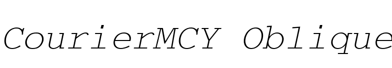 CourierMCY Oblique font preview