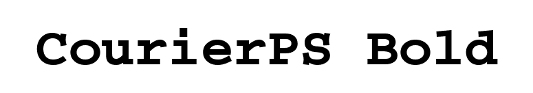 CourierPS Bold font preview