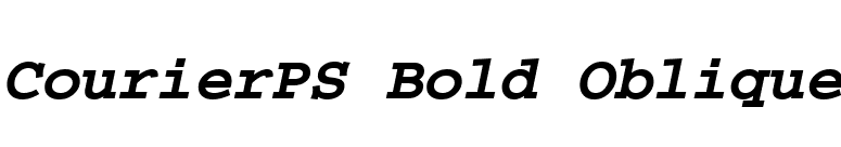 CourierPS Bold Oblique font preview