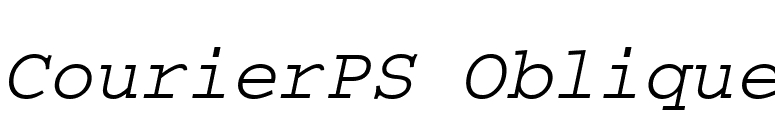 CourierPS Oblique font preview