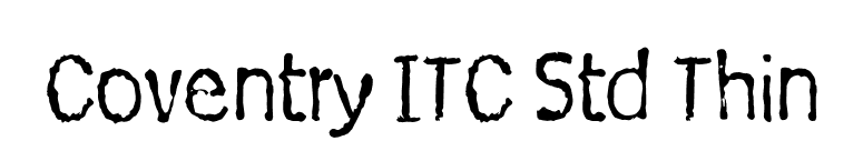Coventry ITC Std Thin font preview