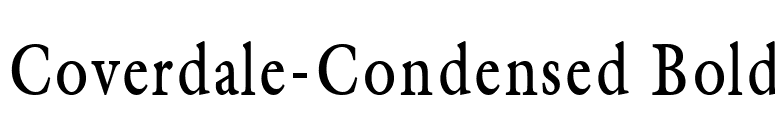 Coverdale-Condensed Bold font preview