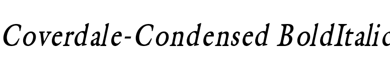 Coverdale-Condensed BoldItalic font preview