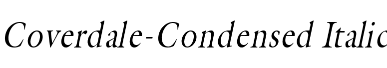 Coverdale-Condensed Italic font preview