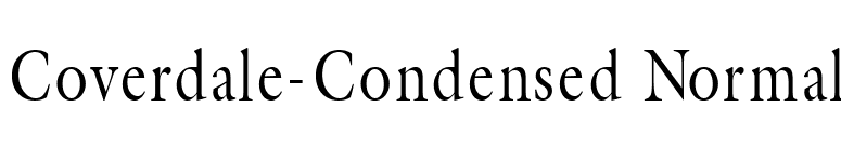 Coverdale-Condensed Normal font preview