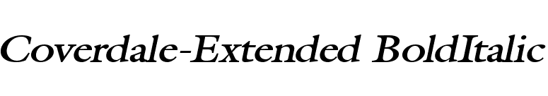 Coverdale-Extended BoldItalic font preview