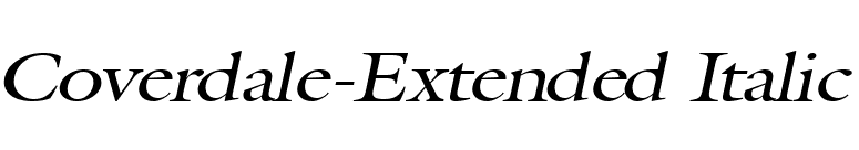 Coverdale-Extended Italic font preview