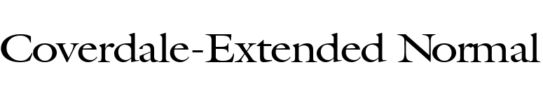 Coverdale-Extended Normal font preview