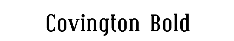 Covington Bold font preview