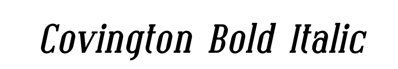 Covington Bold Italic font preview