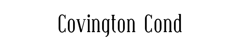 Covington Cond font preview