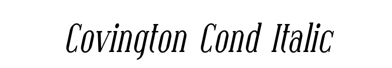 Covington Cond Italic font preview