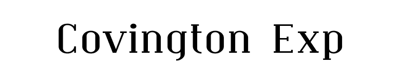 Covington Exp font preview