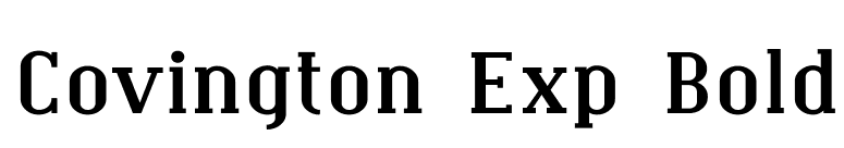 Covington Exp Bold font preview