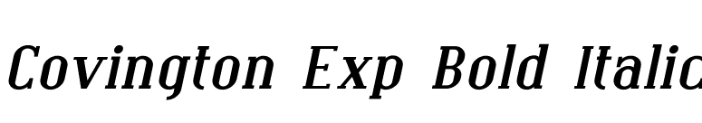 Covington Exp Bold Italic font preview
