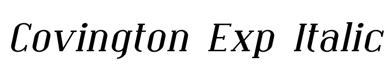 Covington Exp Italic font preview