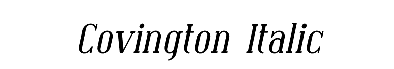 Covington Italic font preview