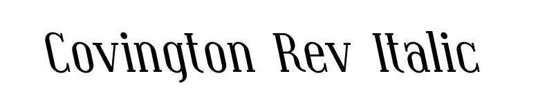 Covington Rev Italic font preview