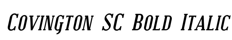 Covington SC Bold Italic font preview