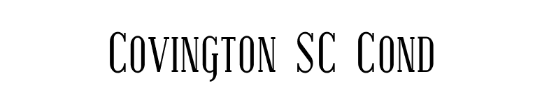 Covington SC Cond font preview