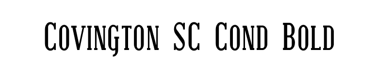 Covington SC Cond Bold font preview