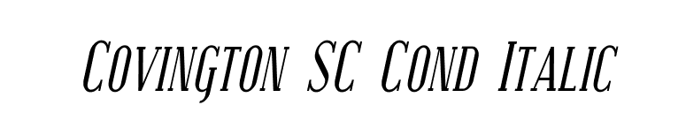 Covington SC Cond Italic font preview