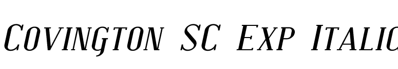 Covington SC Exp Italic font preview