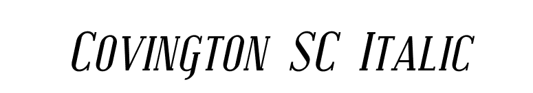 Covington SC Italic font preview