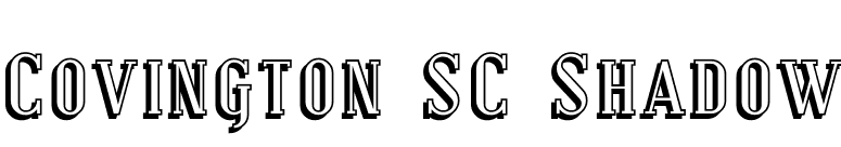 Covington SC Shadow font preview
