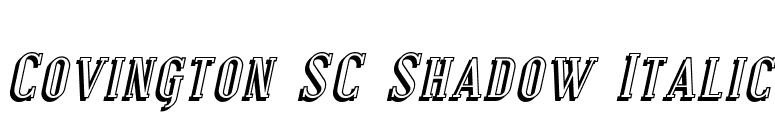Covington SC Shadow Italic font preview