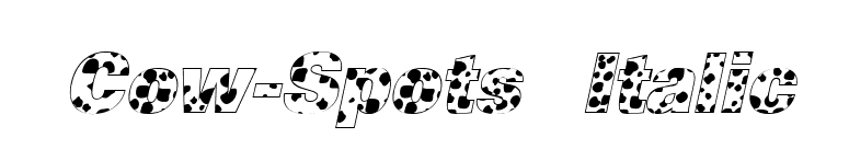 Cow-Spots Italic font preview