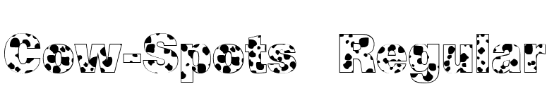 Cow-Spots Regular font preview