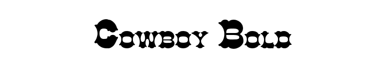 Cowboy Bold font preview