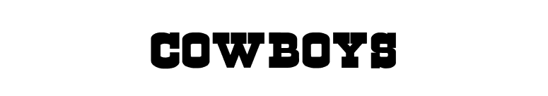 Cowboys font preview
