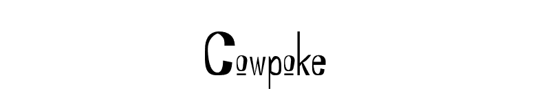 Cowpoke font preview