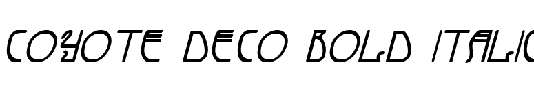 Coyote Deco Bold Italic font preview