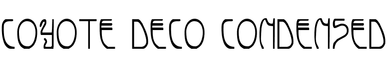Coyote Deco Condensed font preview
