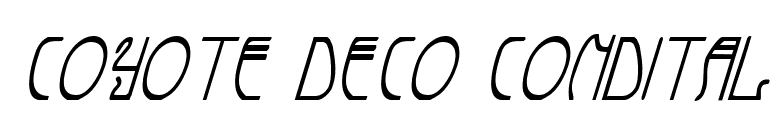 Coyote Deco CondItal font preview