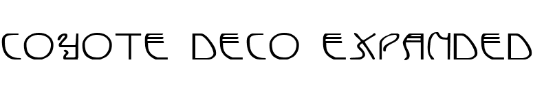 Coyote Deco Expanded font preview