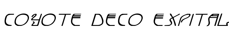 Coyote Deco ExpItal font preview