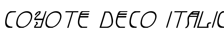 Coyote Deco Italic font preview