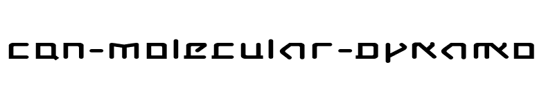 CQN-Molecular-Dynamo font preview