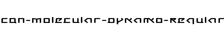 CQN-Molecular-Dynamo-Regular font preview