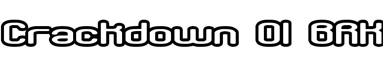Crackdown O1 BRK font preview