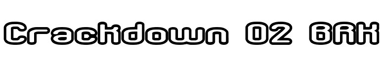Crackdown O2 BRK font preview