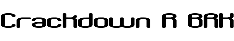 Crackdown R BRK font preview