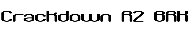 Crackdown R2 BRK font preview
