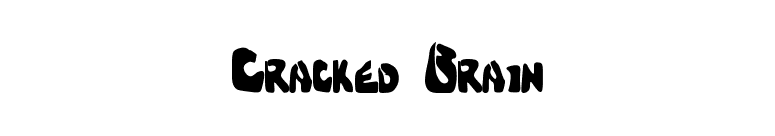 Cracked Brain font preview